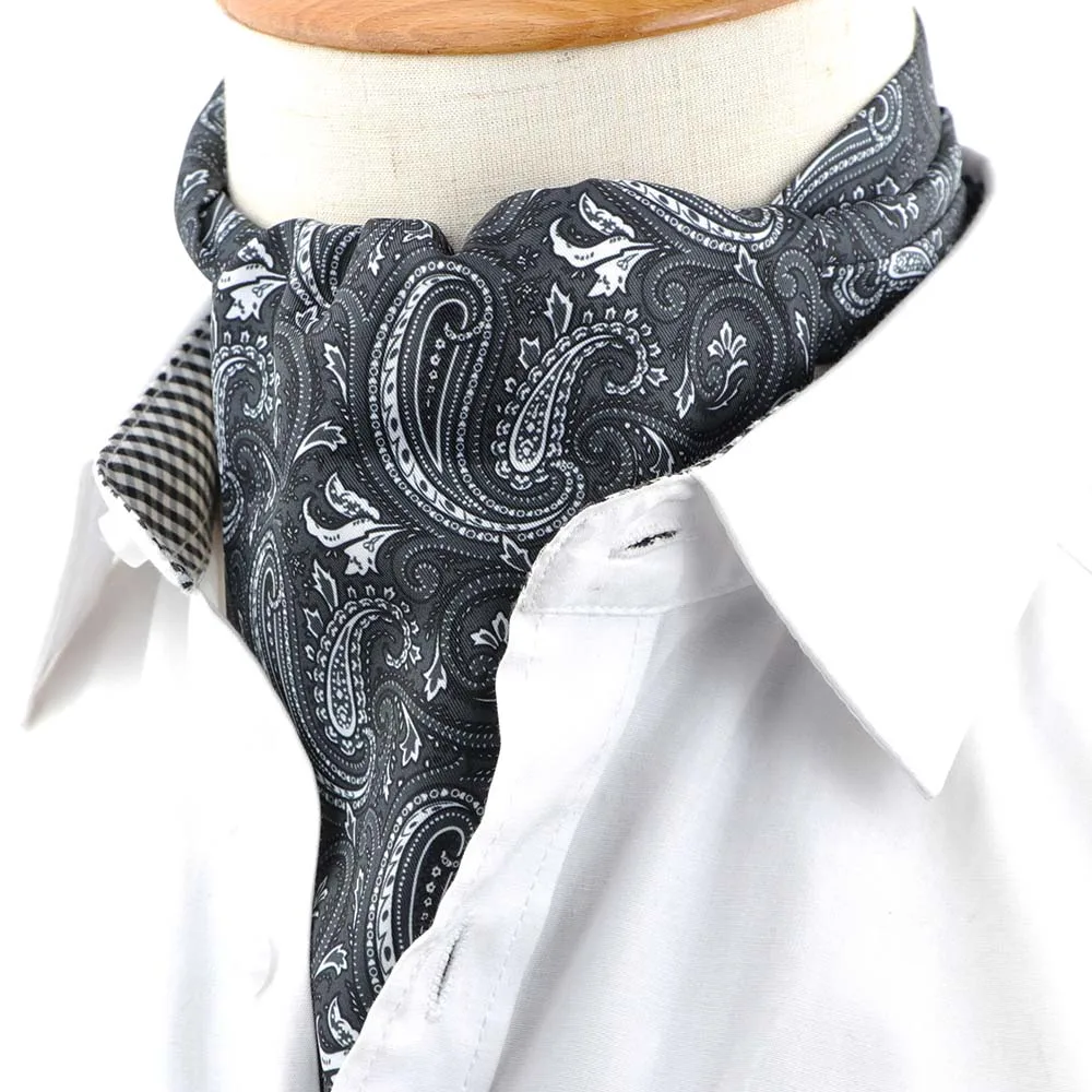 Мужской винтажный Свадебный формальный галстук для отдыха Ascot Scrunch самостоятельно Британский галстук из полиэстера - Цвет: 17