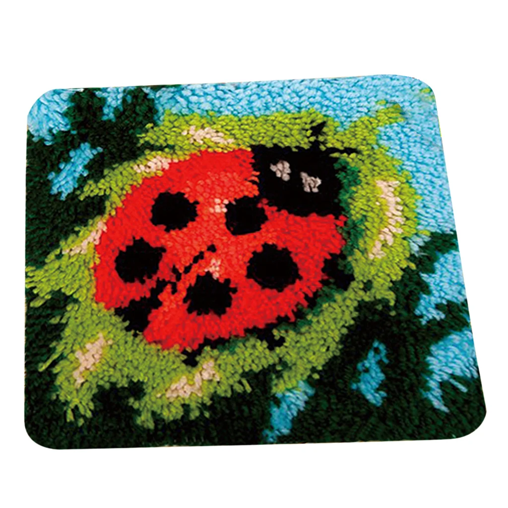 Large Latch Hook Kits for Beginners Bear Owl Flower Ladybug Cushion Rug Making