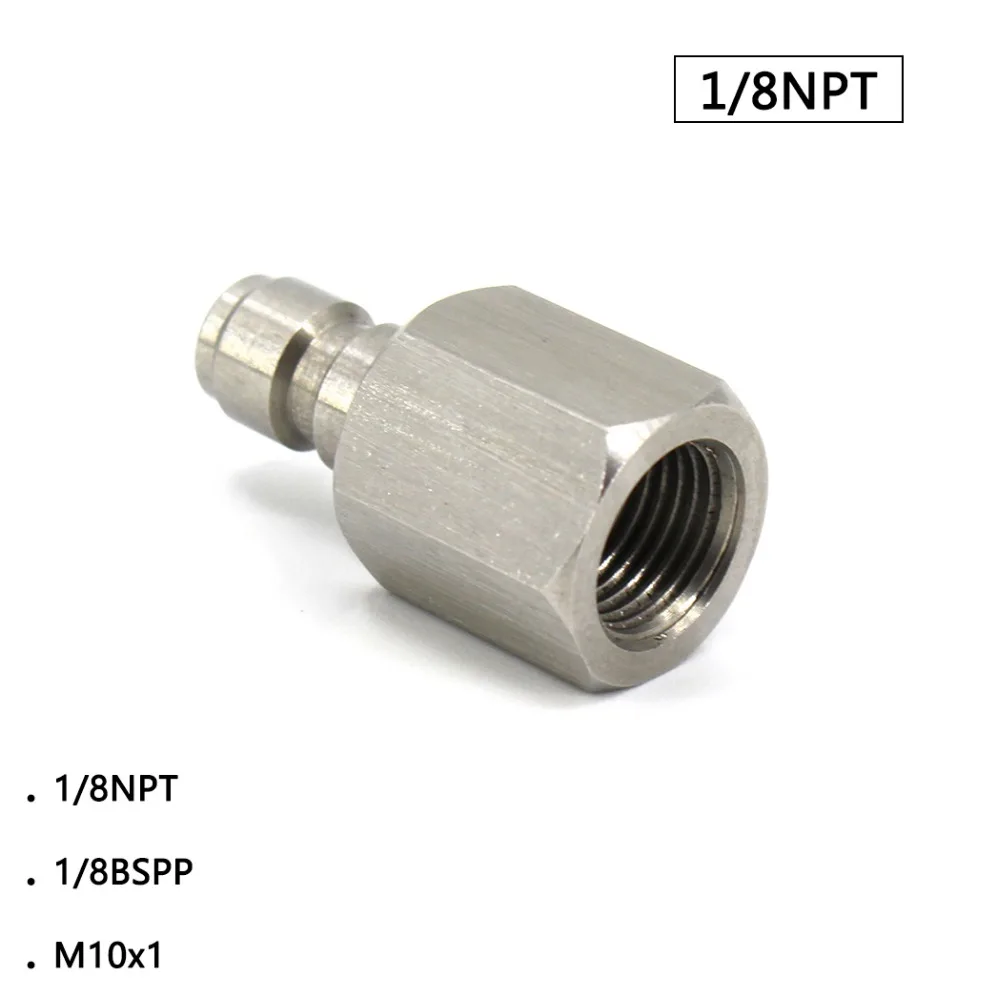 PCP ВВС Пейнтбол нержавеющая сталь Quick Coupler фурнитура для соединителя 1/8NPT M10x1 1/8 BSPP 8