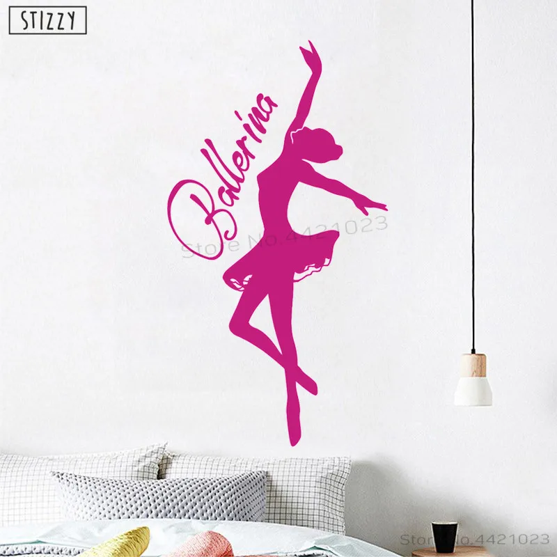 Настенная Наклейка stizzy Ballerina Girl Dancer виниловая настенная наклейка для балета