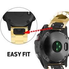 26 мм Garmin Fenix 5X группа Металл легко подходят из нержавеющей стали часы полосы для Garmin Fenix 5X/Fenix 3/Fenix 3 HR ремешок