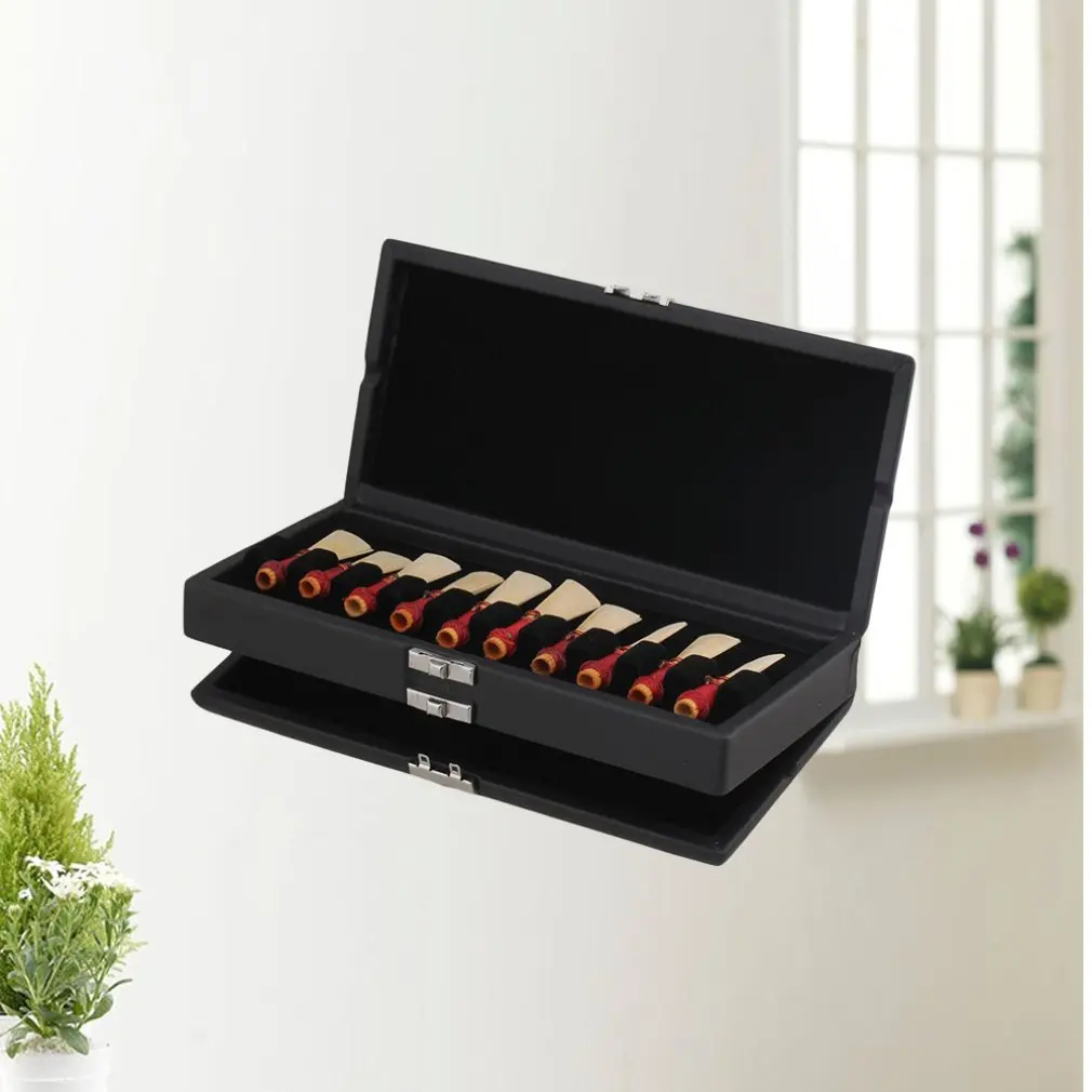 

Black Oboe Reed Case For Reeds Pu Leather Cover Pu Leather Oboe Reed Box Protect Against Moisture For 10/20 Pcs Reed
