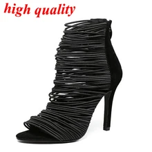 ladies sandals Women heels sexy pumps peep Toe high heel sandals Pumps ladies heels Summer boots Woman ankle strap heels Y807