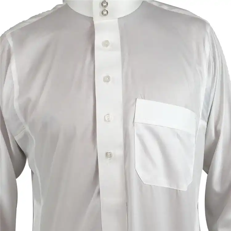 White Qatar Traditional Thobe Arab Islamic Men Week Robe Wholesale