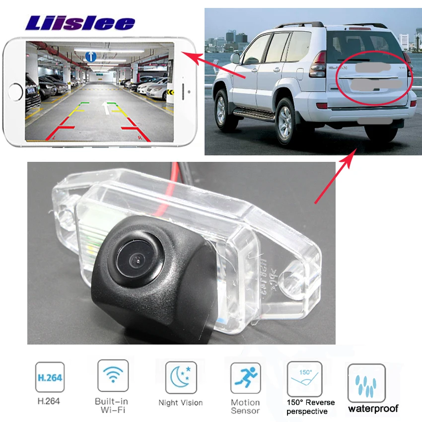 LiisLee беспроводная камера заднего вида для Toyota Land Cruiser Prado LC90 LC120 LC150 LC200 1996 ~ 2017 |