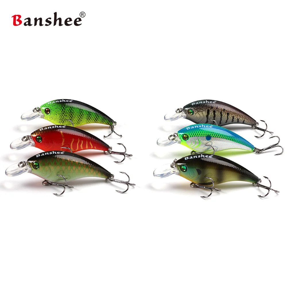 Banshee 6 шт./лот 60 мм 10 г VC01 плавающая рыболовная приманка для дайвинга погремушка