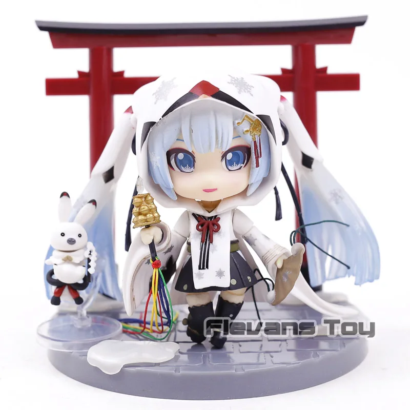 

Good Smile Hatsune Snow Yuki Miku Crane Miko Priestess Shrine Maiden Nendoroid Doll PVC Action Figure Collectible Model Toy