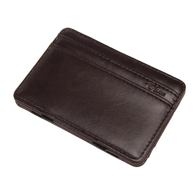 ZHDAOR Luxury Mini Neutral Magic Bifold Leather Wallet Card Holder Wallet tarjetero porte carte bancaire porte carte 30MA0907