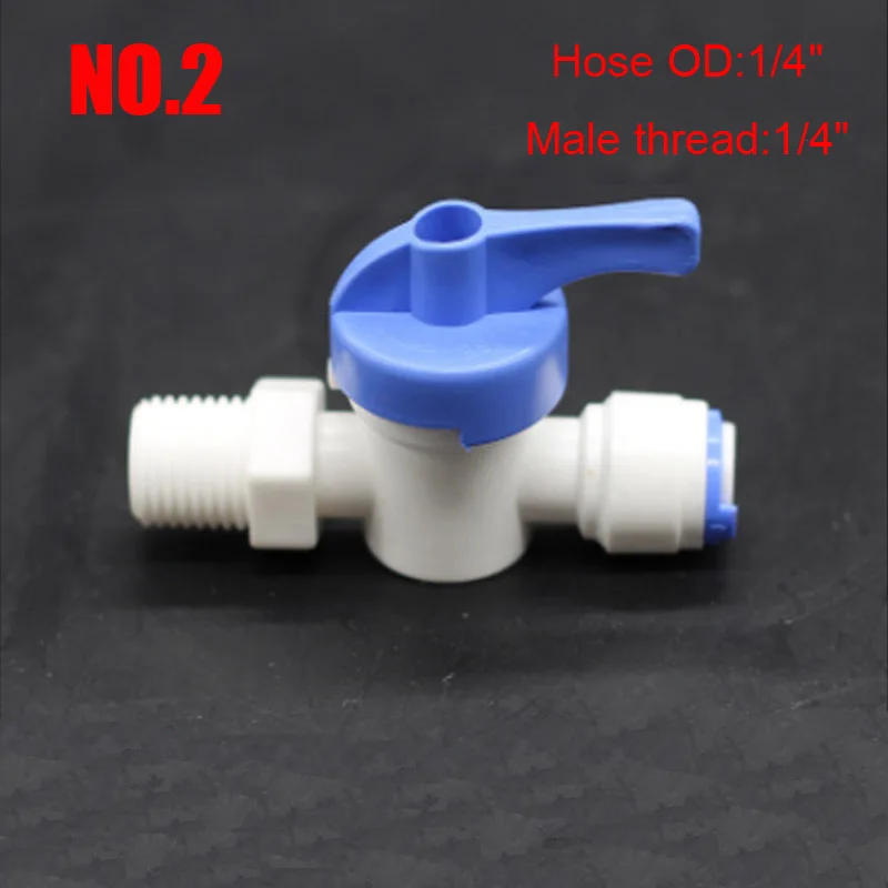 RO водный прямой 1/" 3/8" OD шланг быстрое соединение контрольные фитинги пластиковый водяной шаровой клапан Reveser осмос аквариумные фитинги