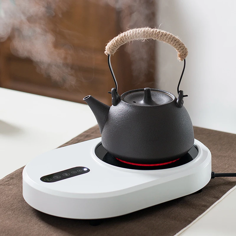

220V 1000w Explosion-proof black crystal panel Electric ceramic heaters Stove 800ml ceramic kettle pot Tea maker boiling water