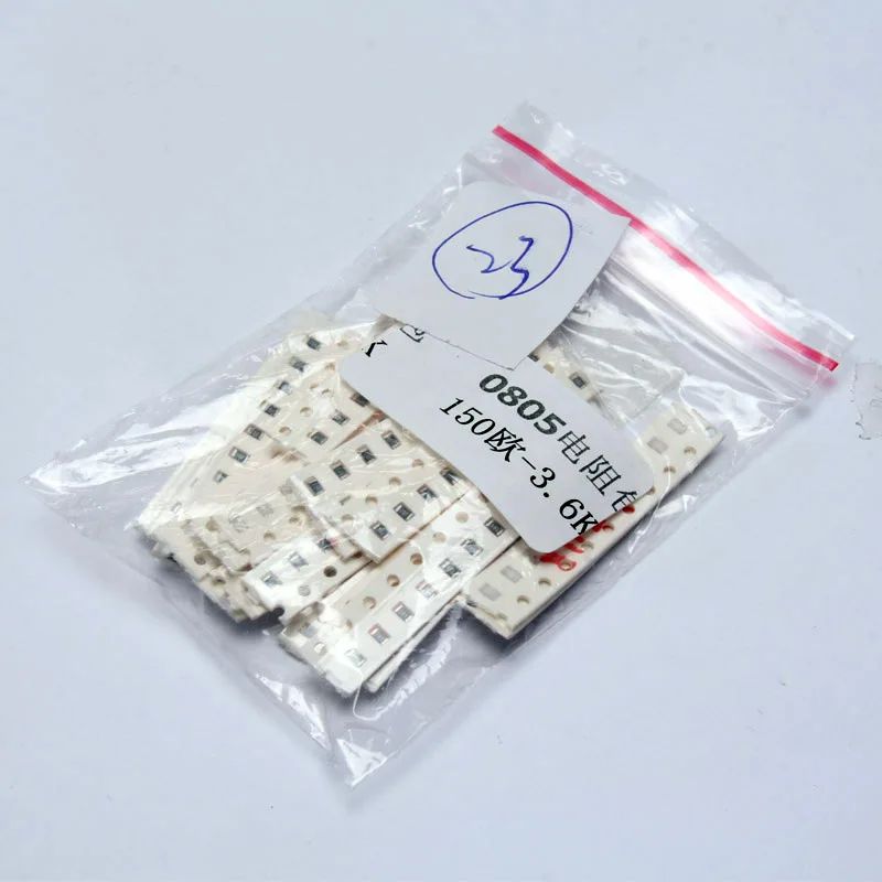 Glyino 220 шт. около 22 видов 0805 SMD Чип резисторы Размер 150 Ом 3 6 k 5% Точность каждый 10 для