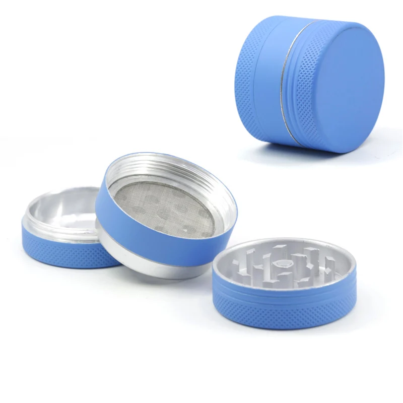 

3 Layers Mini Aluminum Alloy Hand Herb Tobacco Herb Grinder Smoker Accessories Coated With Silicones