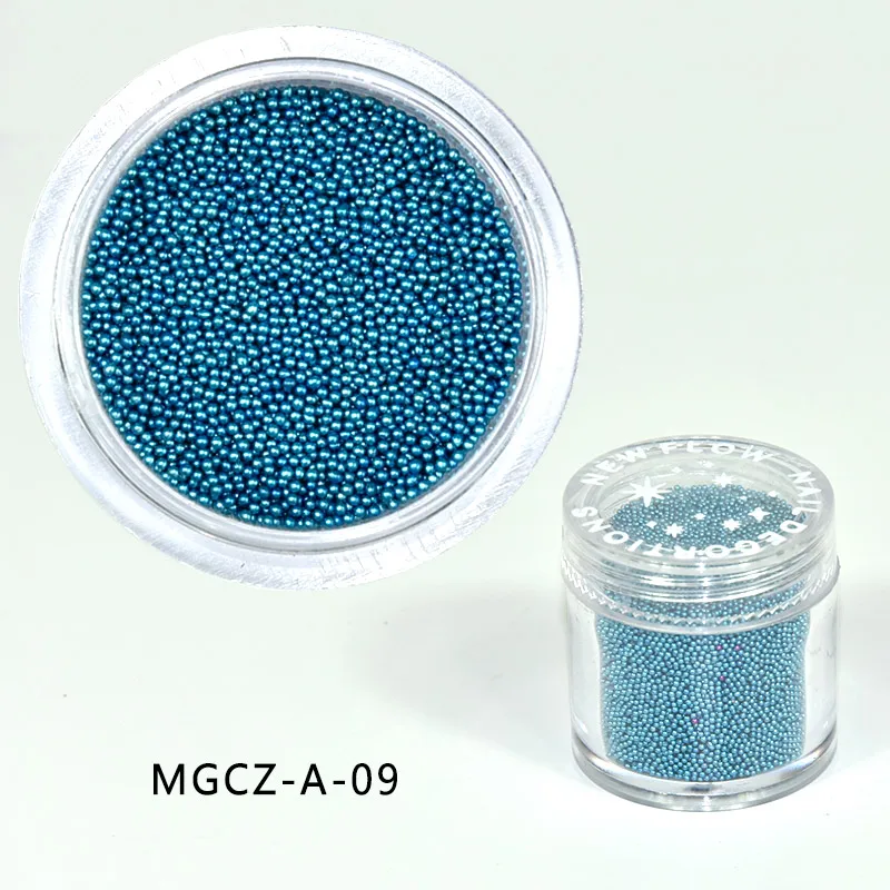 MGCZ-A на ваш выбор-10 грамм/банка Икра 0,6-0,8 мм стеклянные микро-бусины шары точки Нейл-арт мульти выбор(15 цветов - Цвет: 9
