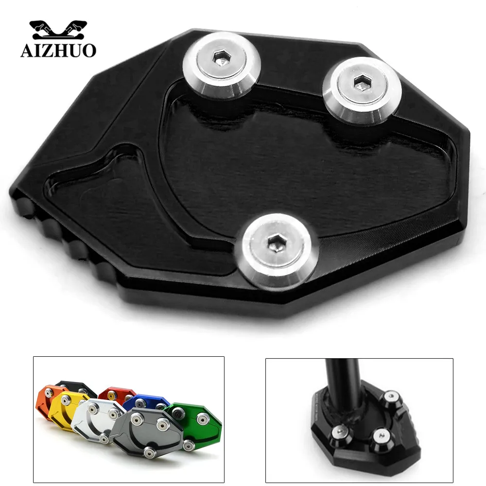 

For kawasaki ninja650 er6n/er6f ninja250 ninja300 Motorcycle Kickstand CNC Aluminum Side Stand Enlarger Plate Extension Pad