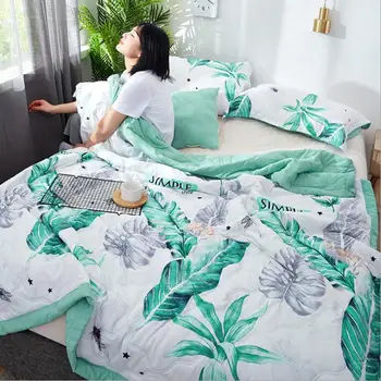 

Washable cotton washable air conditioned quilt in summer Green leaves Strawberry watermelon Multiple patterns Quilting cover