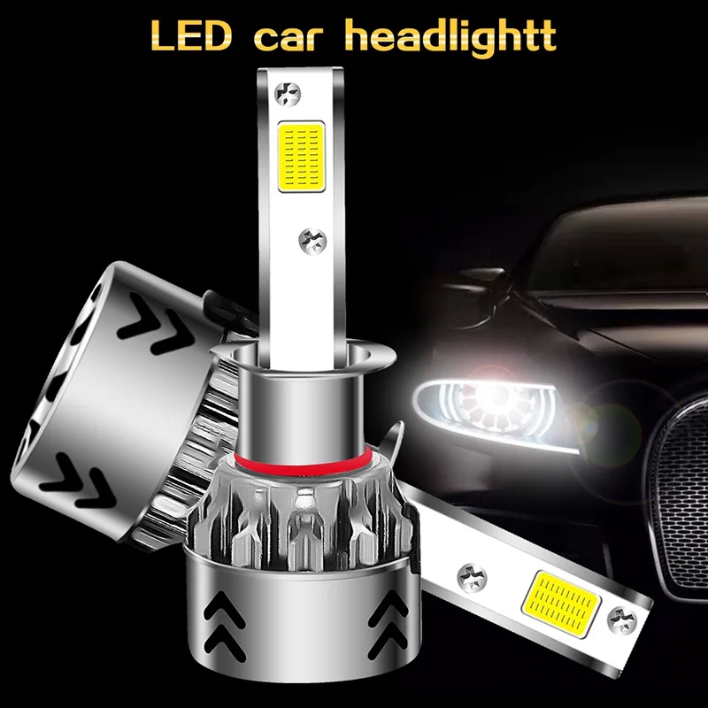 VicTsing 2 Pcs 12V 24V Car Headlight H4 LED H7 H1 H11 HB3 HB4 9005 9006 72W Auto Headlamp 6000K HighLow Integrated Lights Auto  (12)