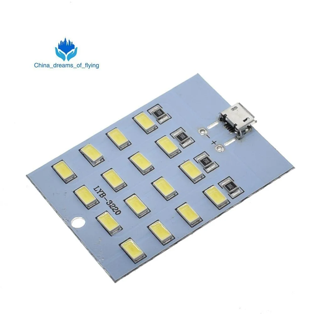 1 шт. высокое качество 5730 smd 5V 430mA~ 470mA белый Mirco Usb 5730 светодиодный светильник ing панель USB Мобильный светильник аварийный светильник Ночной светильник