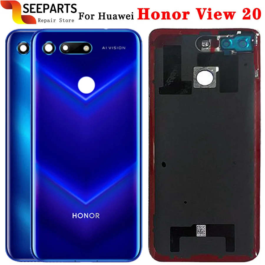 Новинка 6 4 задняя крышка для Huawei Honor View 20 батарейного отсека задний корпус V20