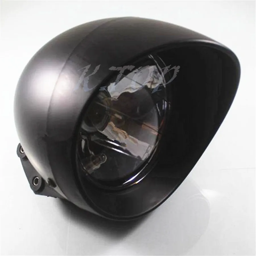 Черный мотоцикл 6 5 &quotПуля фара подходит для Harley cruise Honda Steed Shadow|bullet headlight|motorcycle