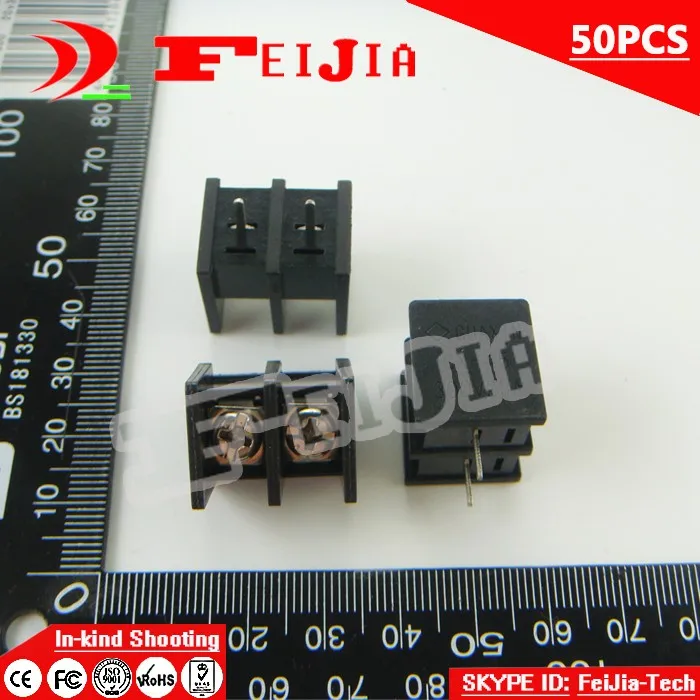 

50 шт. 45-9.5-2P/45 9,5 мм 2Pin барьер клеммный блок винтовой клеммный блок шаг 9,5 мм клеммный блок Бесплатная доставка