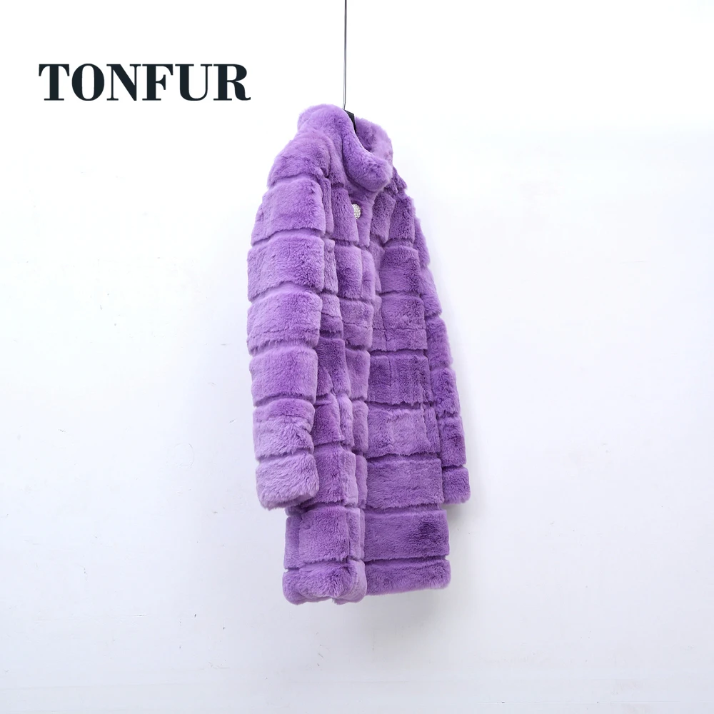 

2019 Sheared Genuine Rabbit Fur Outwear Handmade Customize Factory Direct hot selling Real Rabbit Fur Coat WSR252