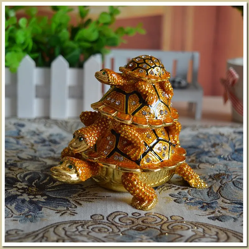 Lucky diamond rich ornaments turtle longevity turtle car decoration