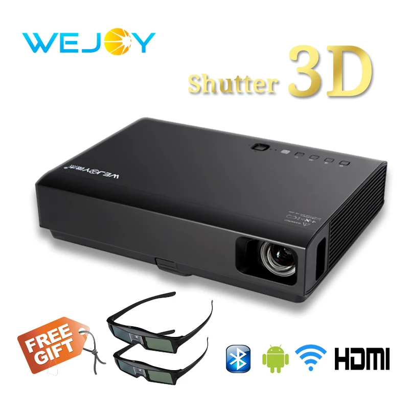 Wejoy 3D проектор светодиодного лазера Android Full HD 1080P видео для домашнего кинотеатра DLP