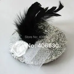 4 "Мини Топ Шляпы Девочка fascinators аксессуары для волос для детей украшения для волос 24 шт./лот Бесплатная доставка MFF10007