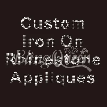 

BlingQueen 25PCS/LOT Custom Iron-on Rhinestone Appliques Hot Fix Iron On Transfers