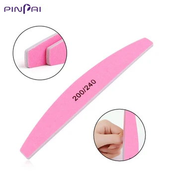 

5 Pcs/Set Half Round Shaped Nail File For Manicure Pedicure Tool 200/240 Grit Double Sided Sanding Nail Polishing File Buffer