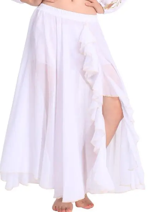 Акция, хлопковый костюм для танца живота, новая сексуальная Женская юбка для танца живота, Одежда для танцев Q06 - Цвет: Белый