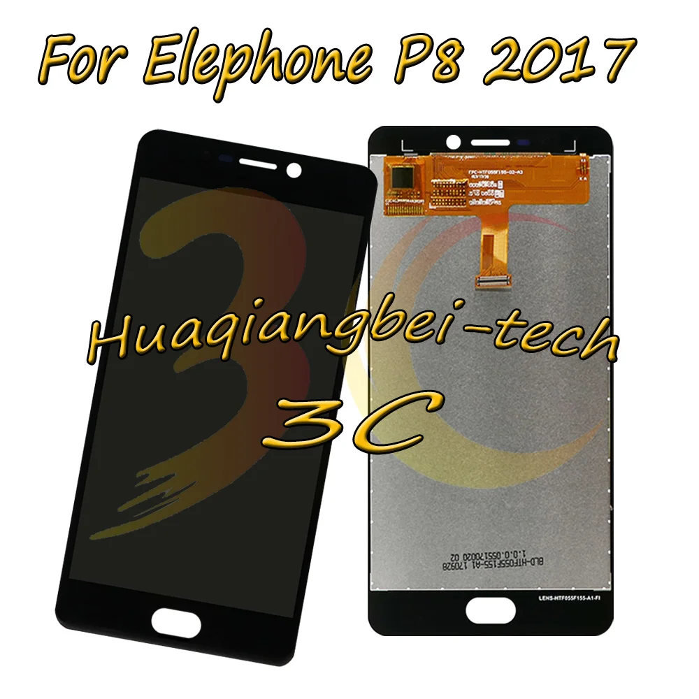 Новый 5 ''черный для Elephone P8 2017 Полный ЖК дисплей + кодирующий преобразователь