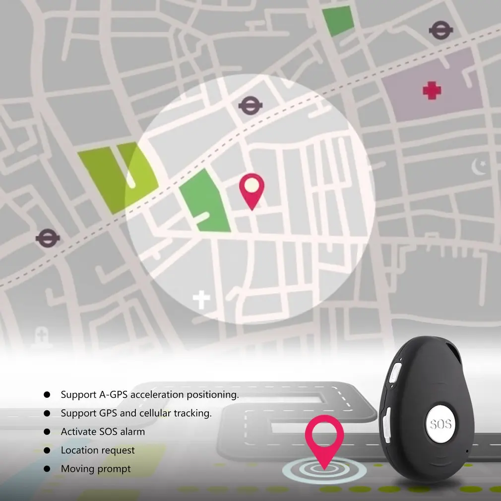 

LESHP GPS Locator SOS Alarm for Kids Elder Pet Cat Dog Car Vehicle Personal Security EU Plug