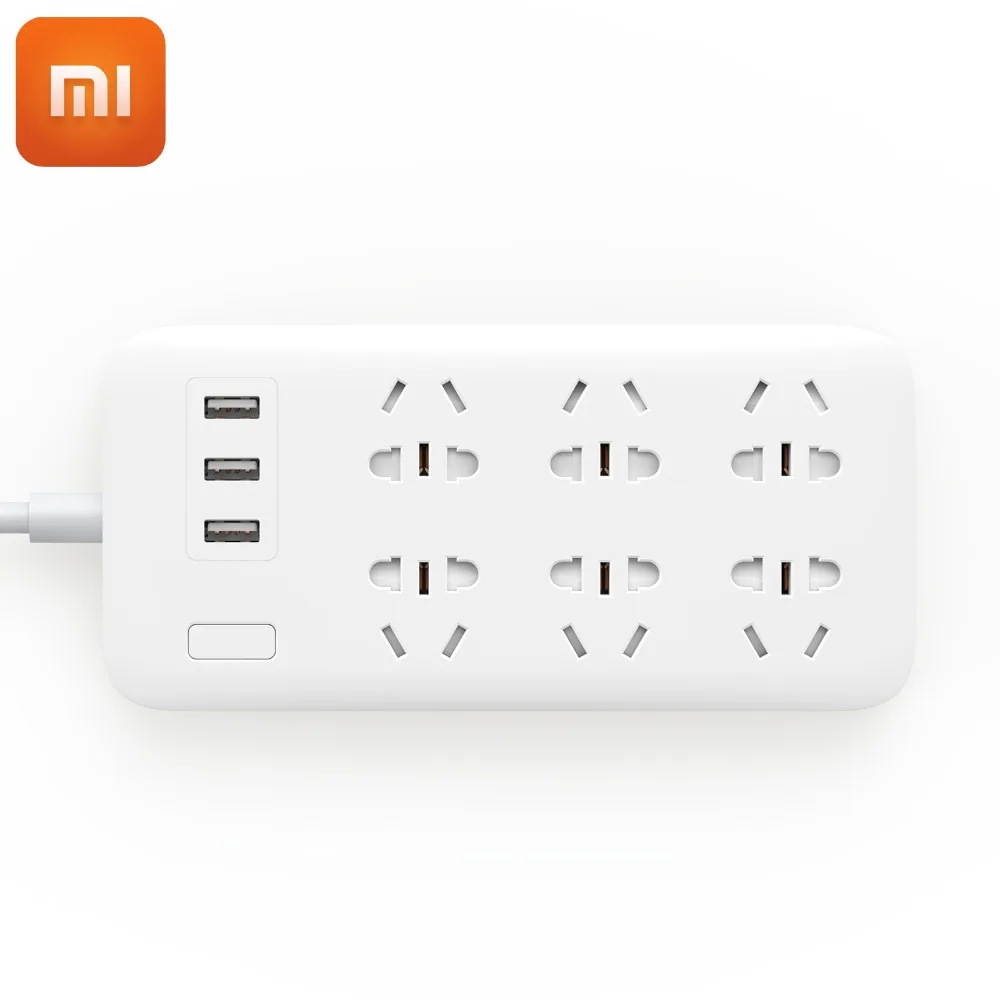 

Original Xiaomi Mijia Mi Power Strip 6 Sockets 3 USB 6 Sockets 2A Fast Charge 1.8m