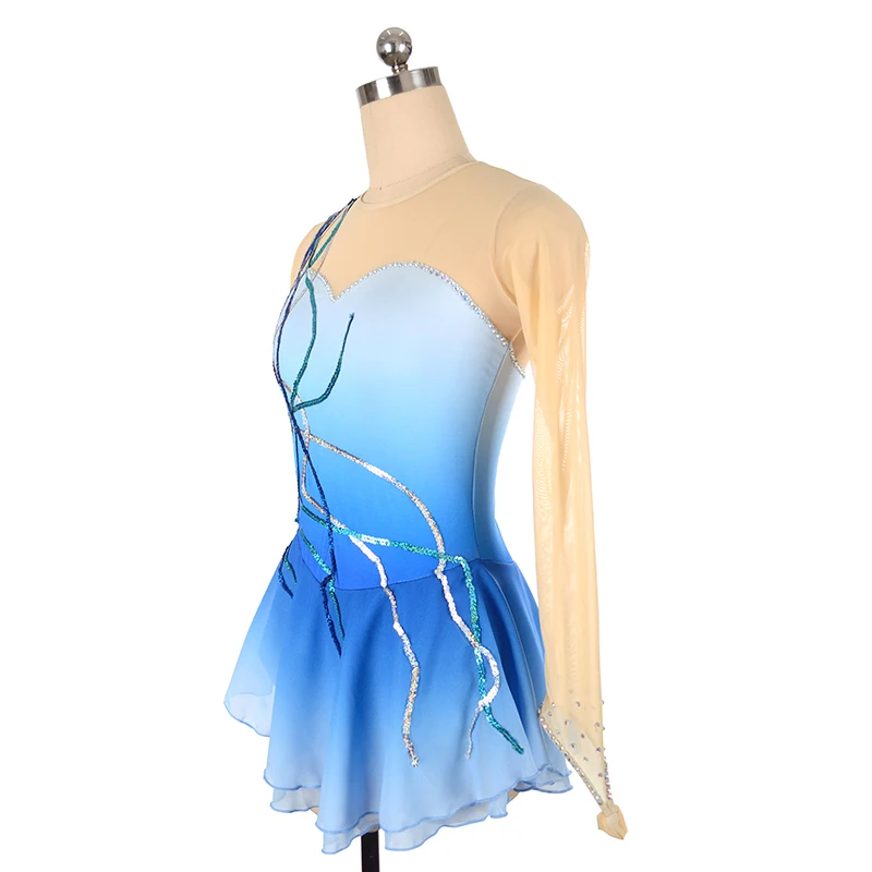 Nasinaya Figure Skating Dress Competition Women's Children's Rhythmic Gymnastics Dance Ice Blue Performance Dress