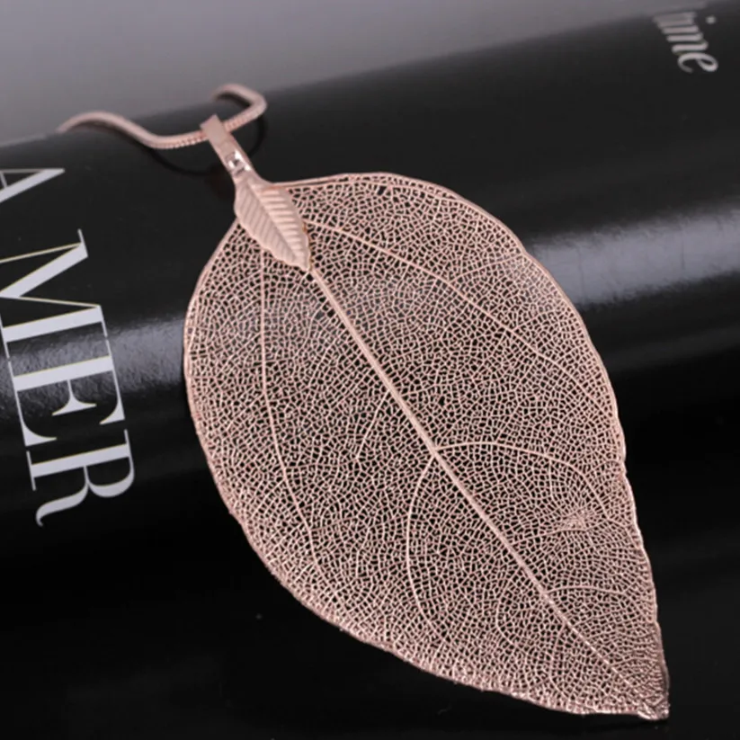 

Fashion Jewelry Long Leaves Sweater Chain Statement Necklace 4Color Shellhard Natural Leaf Necklaces & Pendants Charms For Women