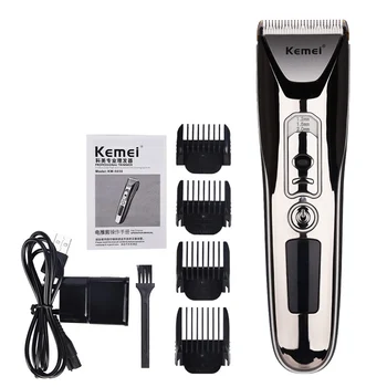 

Kemei Electric Ceramic Hair Clipper Rechargeable Hair Trimmer Shaver Barber Hair Cutting Machine Haircut Beard Trimmer LED