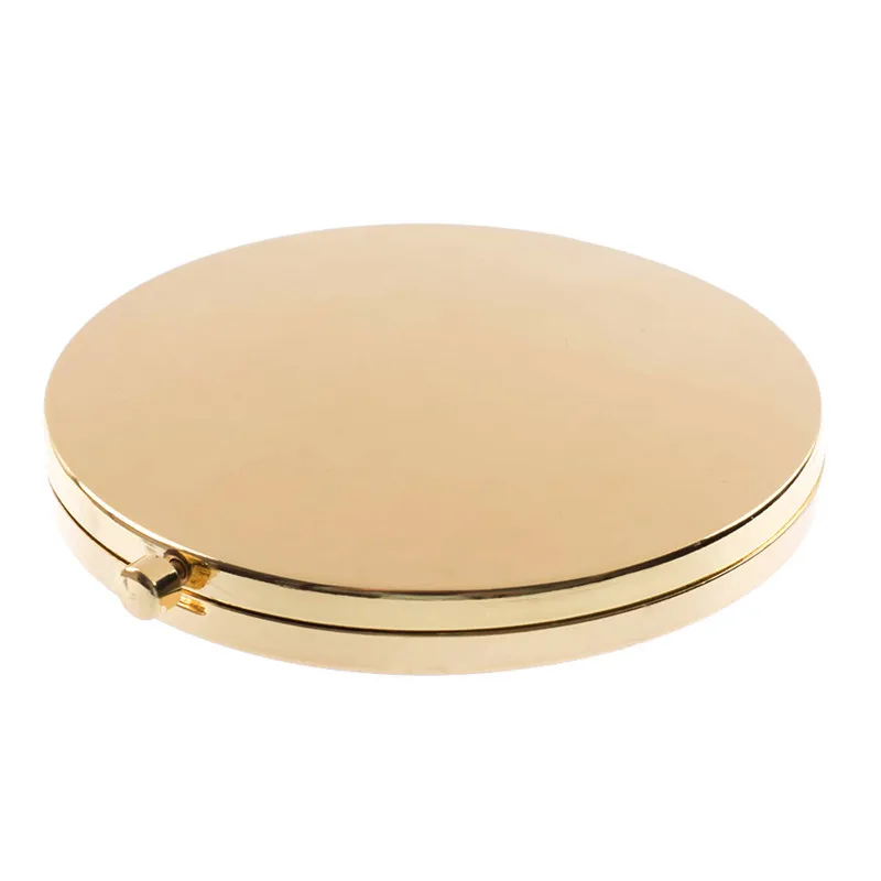 

Fashion Round Metal 2-Face Makeup Mirror Portable Exquisite Women Magnifying Cosmetic Mirror for Quick Makeup Dance Party