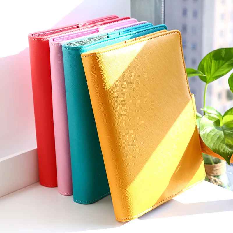 

Soft PU Cover B5 Spiral Diary 23.7*18cm Pure Color Design Coil Notebook 80 Sheets Free Shipping