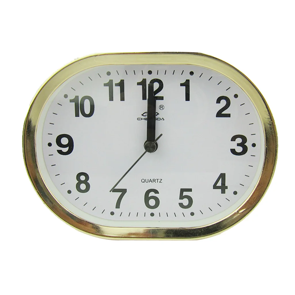 Modern Multi Shaped Portable Desk Clock Alarm Clock Quartz Gold Frame Decor Home Office Study