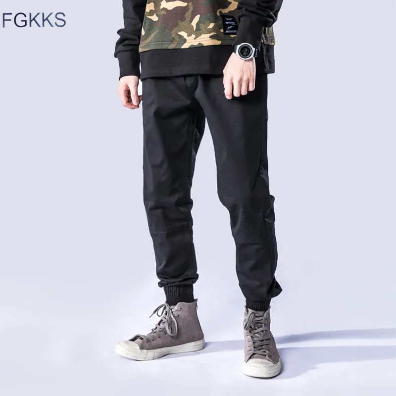 

FGKKS Men Patchwork Pocket Sweatpants 2019 Autumn Male Hip Hop Mens Casual Trousers Joggers Tactical Solid color Pants Men's