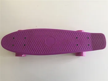 

22" Style All Pastel Purple Mini Longboard Plastic Small Cruiser Deck Nologo Complete Retro Cruiser Board