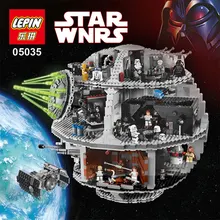New LEPIN 05035 3803Pcs Star Wars Death Star Model Building Kit Minifigure Blocks Bricks Compatible Children Toy Gift 10188