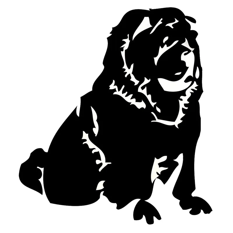 

15.2*17CM Chow Chow Funny Dog Car Cover Vinyl Decal Car Styling Personality Decorative Stickers C6-0984