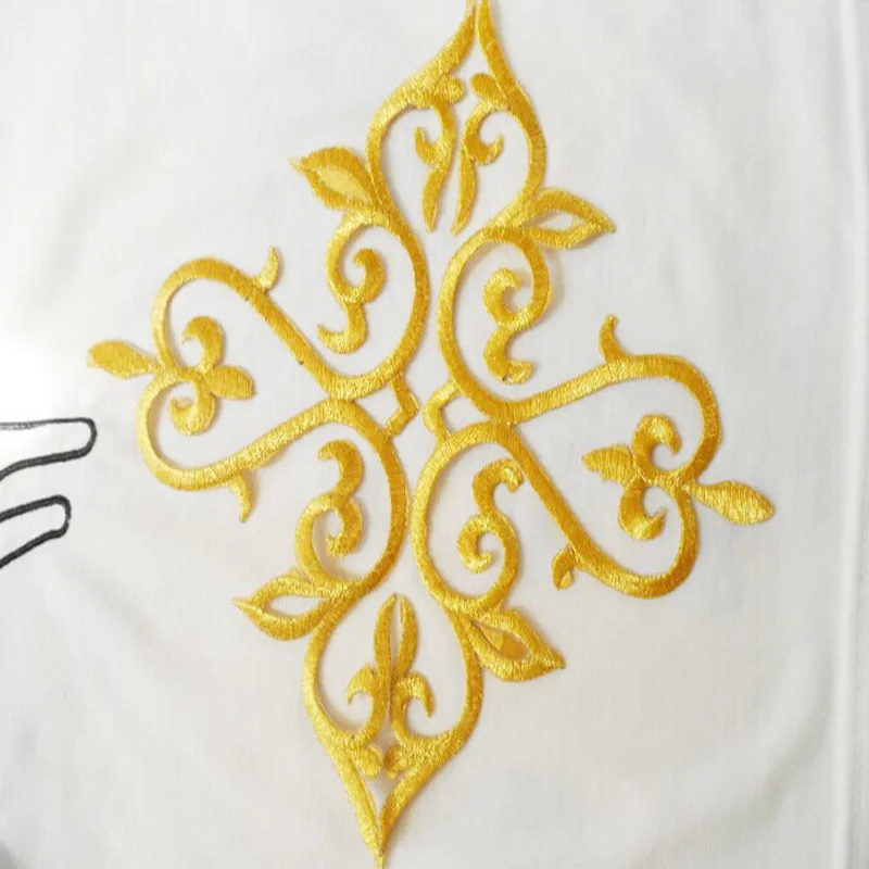 

20 pcs/lot Gold/Silver embroidery applique iron on applique Costume Patches accessories