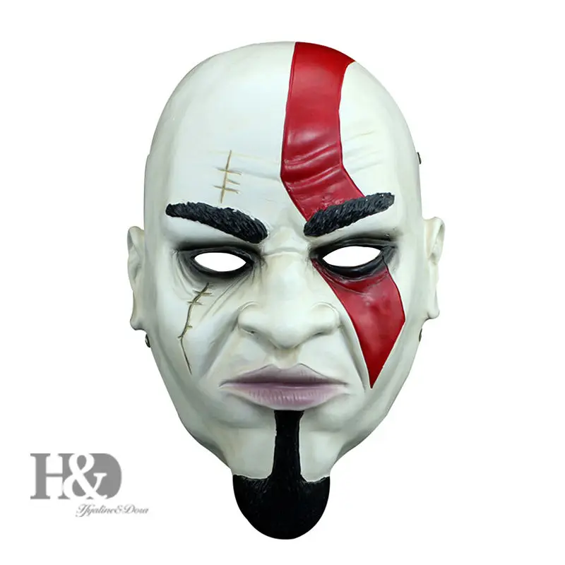 

God of War Kratos Mask Cosplay Props Halloween Party Accessories Male 13.4*2.5 inch