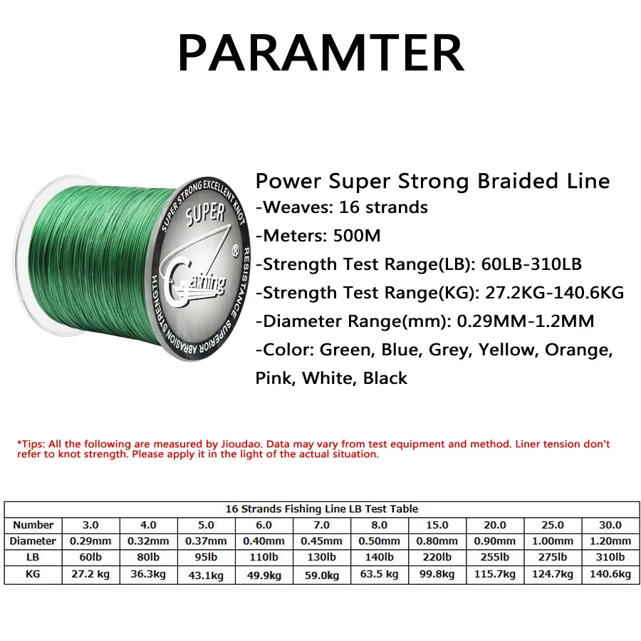 Плетеная рыболовная леска 500 м 16 нитей 8 цветов супер мощная японская многонитевая PE плетеная леска