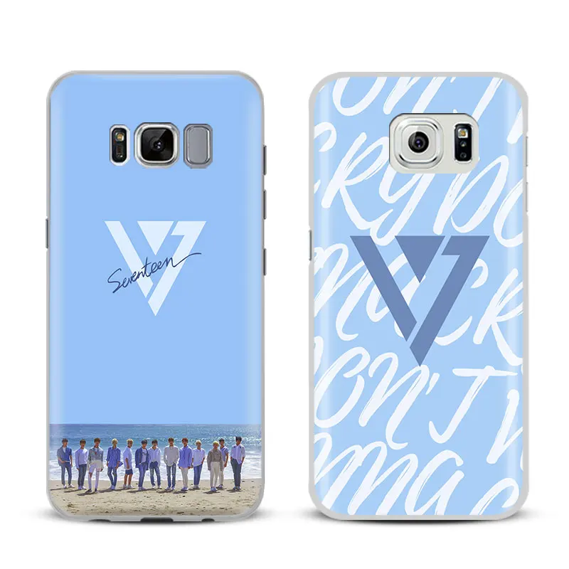 

Seventeen KPOP Boy Group Phone Case Cover For Samsung Galaxy S4 S5 S6 S7 Edge S8 S9 Plus Note 8 2 3 4 5 A5 A7 J5 2016 J7 2017
