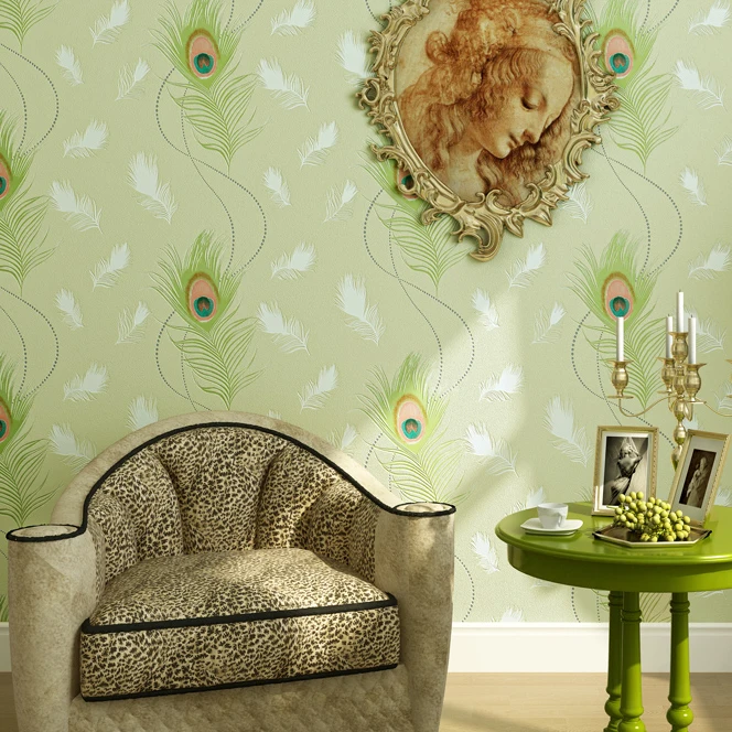 96 Feather Wallpaper Home Decor Aliexpress Com Modern Wallpapers Home Decor Feather Wallpaper Non Woven Paper Contact Living
