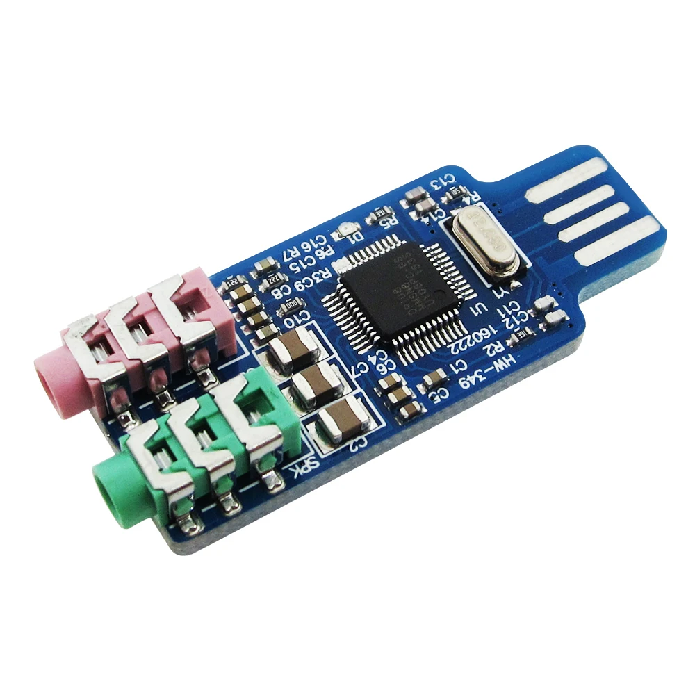 new 5PCS CM108 USB Drive Free USB Sound Card Laptop Computer External